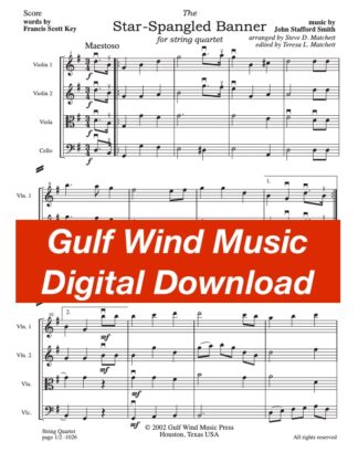 The Star-Spangled Banner for string quartet, arr. Matchett - DIGITAL